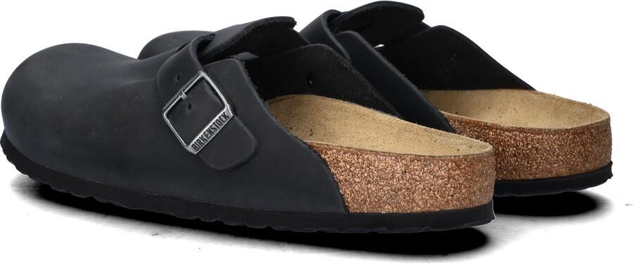 Birkenstock Boston Black narrow Fettleder Oiled Leather Unisex Pantoffels Zwart - Foto 8