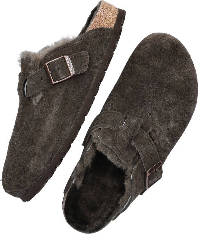Birkenstock slipper BOSTON Shearling Mocca Seude Leather narrow - Foto 12