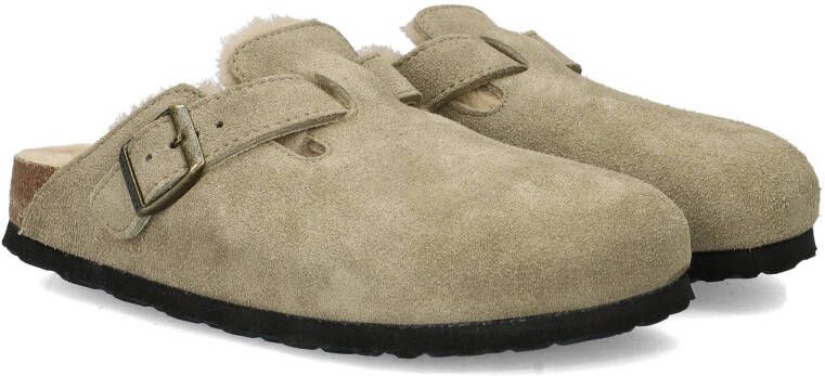 Birkenstock Boston Slippers en Sandalen Dames Beige Suède - Foto 5