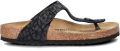 Birkenstock Women's Gizeh Synthetic Sandalen Regular bruin zwart - Zwart