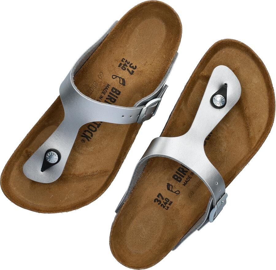 Birkenstock Gizeh Slippers Metallic Silver Normale Pasvorm Vrouwen - Foto 3