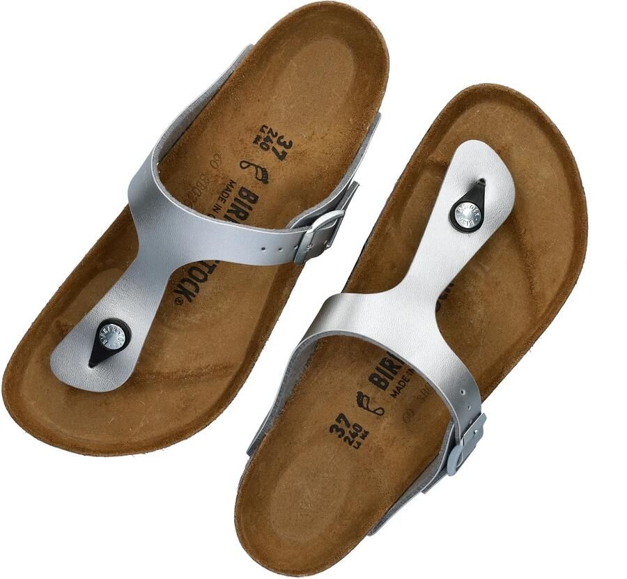 Birkenstock Gizeh Slippers Metallic Silver Normale Pasvorm Vrouwen - Foto 4