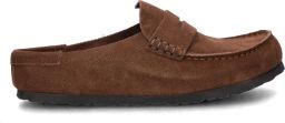 Birkenstock Slippers van leer met geprofileerde zool model 'Naples Wrapped'