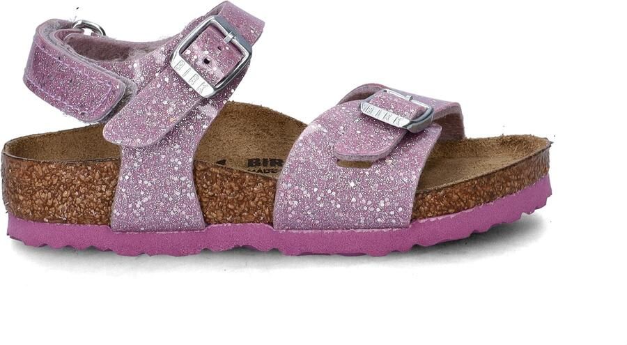 Birkenstock Kid's Rio AS Birko-Flor Cosmic Sparkle Sandalen Narrow roze bruin - Foto 6
