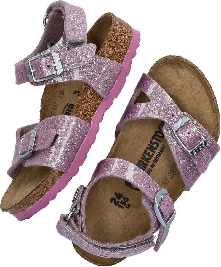 Birkenstock Kid's Rio AS Birko-Flor Cosmic Sparkle Sandalen Narrow roze bruin - Foto 7