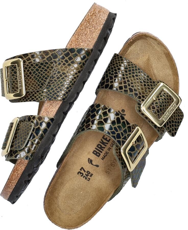 BIRKENSTOCK Slippers Dames Sydney Cushion Maat: 37 Materiaal: Leatherlook Kleur: Groen - Foto 6