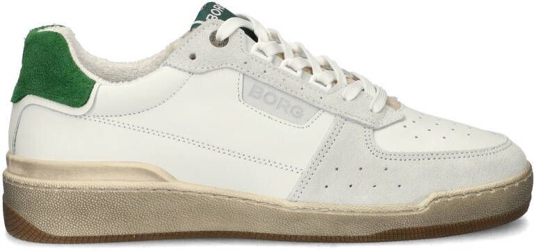 Björn Borg T3200 Cup Low leren sneakers wit groen - Foto 4