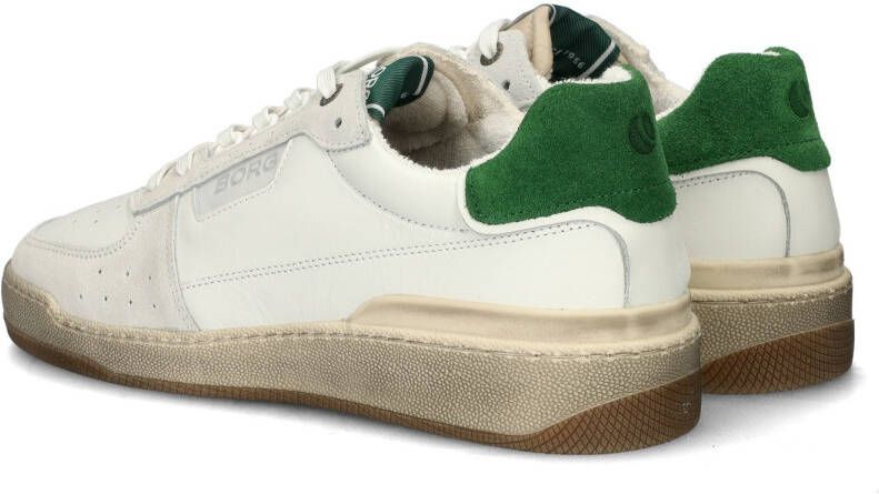 Björn Borg T3200 Cup Low leren sneakers wit groen - Foto 2