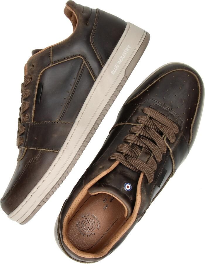 Blue Industry Sunday Cup donkerbruine leren heren sneakers - Foto 3