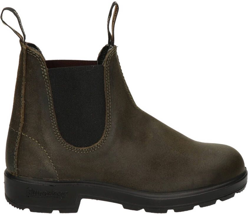 BLUNDSTONE 1615 suède chelsea boots olijfgroen