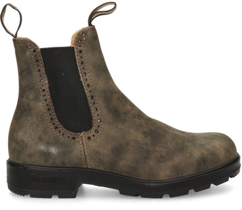 BLUNDSTONE Original High Top suède chelsea boots bruin