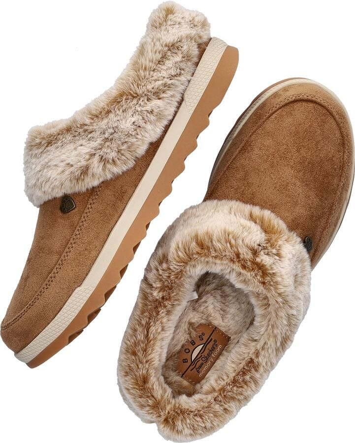 Bobs Bob's Skechers Cozy Chill dames pantoffels Cognac - Foto 4