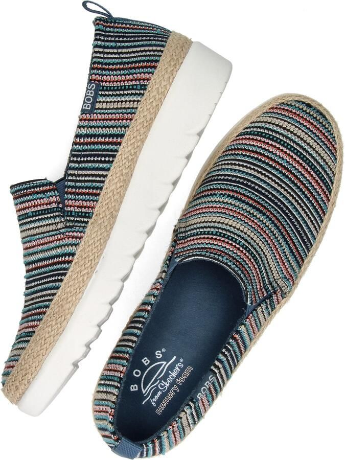 Bobs Flexpadrille dames espadrille Blauw multi - Foto 3