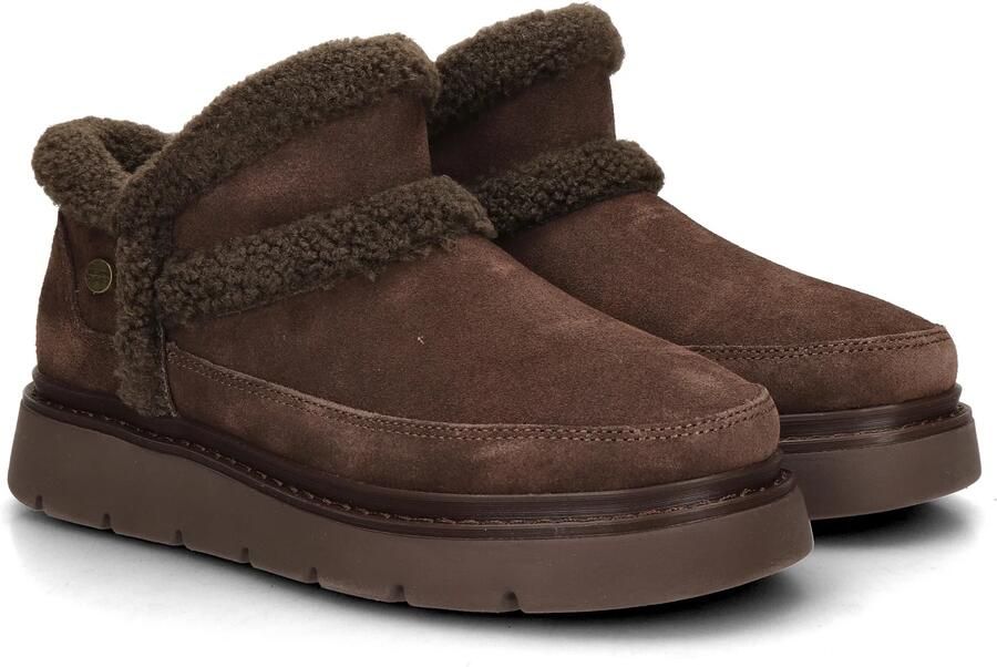 Skechers dames leren enkellaarzen bruin Keepsakes Lite Winter Snug 114895 Choc - Foto 6