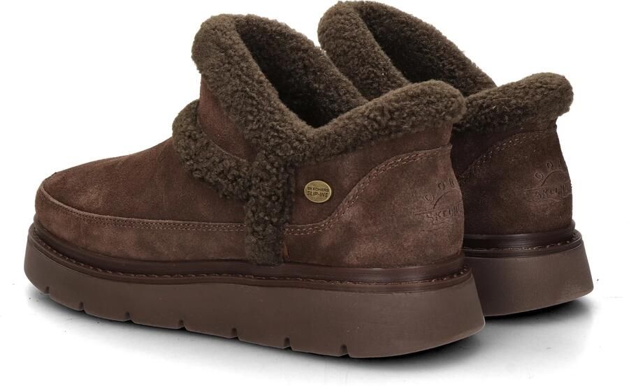 Skechers dames leren enkellaarzen bruin Keepsakes Lite Winter Snug 114895 Choc - Foto 4