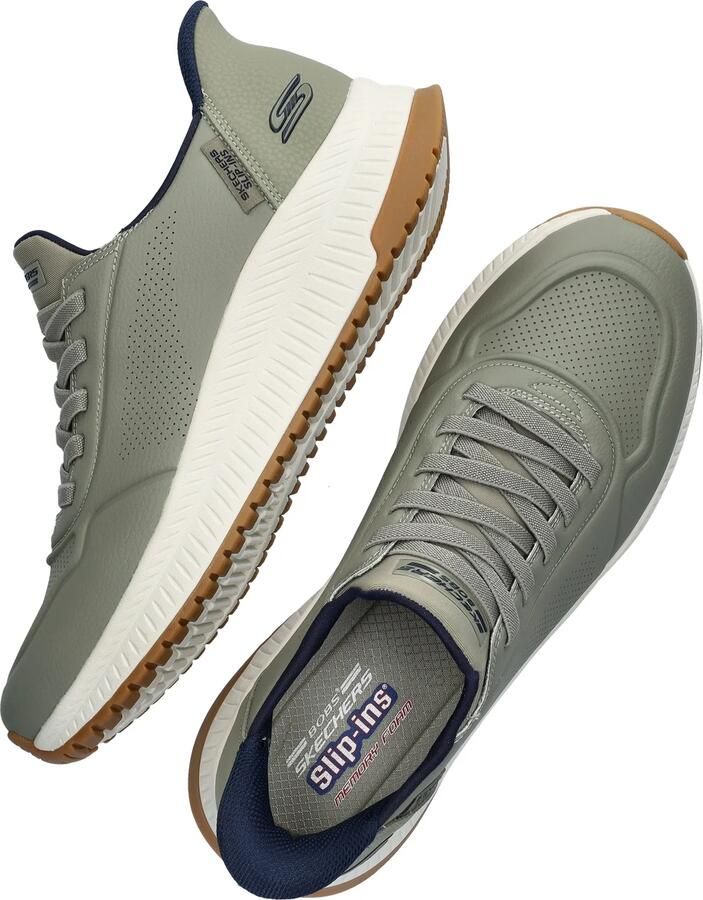 Bobs Hands Free Slip-Ins Squad 4 heren sneaker Kaki - Foto 3