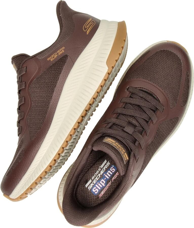 Skechers BOBS SQUAD 4 Heren Instappers Chocolate - Foto 3