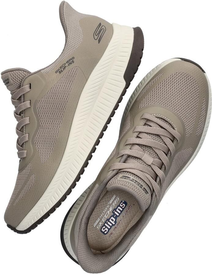 Skechers Slip-ins: BOBS Squad 4 heren sneakers taupe Beige Extra comfort Memory Foam - Foto 3