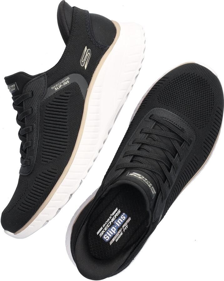 Skechers Slip-ins: BOBS Sport Wide Fit dames sneakers zwart wit Extra comfort Memory Foam - Foto 3