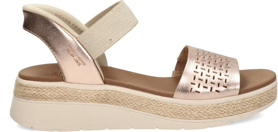 Skechers Slip-ins Bobs Sun Ray Step Aside Dames Sandalen Goud - Foto 10