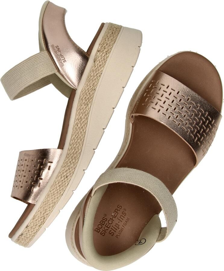 Skechers Slip-ins Bobs Sun Ray Step Aside Dames Sandalen Goud - Foto 10