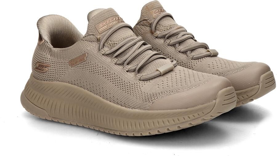 Skechers Dames BOBS Squad 4 Dire Step Slip Ins Sneakers Dark Taupe - Foto 2