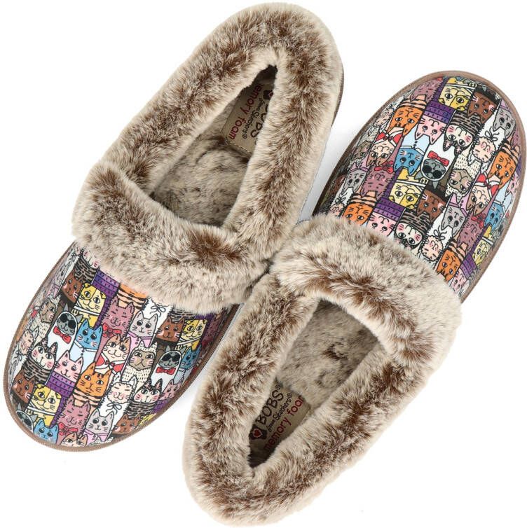 Skechers Pantoffels TOO COZY CHIC CAT Huisschoen met grappige kattenprint - Foto 7