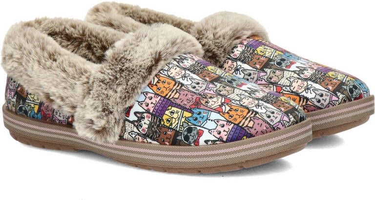 Skechers Pantoffels TOO COZY CHIC CAT Huisschoen met grappige kattenprint - Foto 8