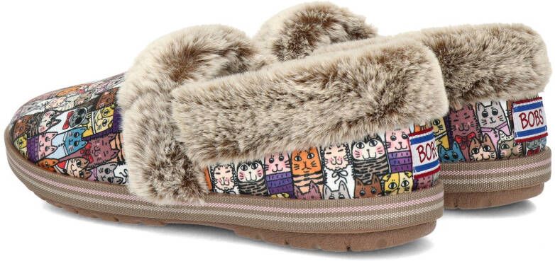 Skechers Pantoffels TOO COZY CHIC CAT Huisschoen met grappige kattenprint - Foto 9