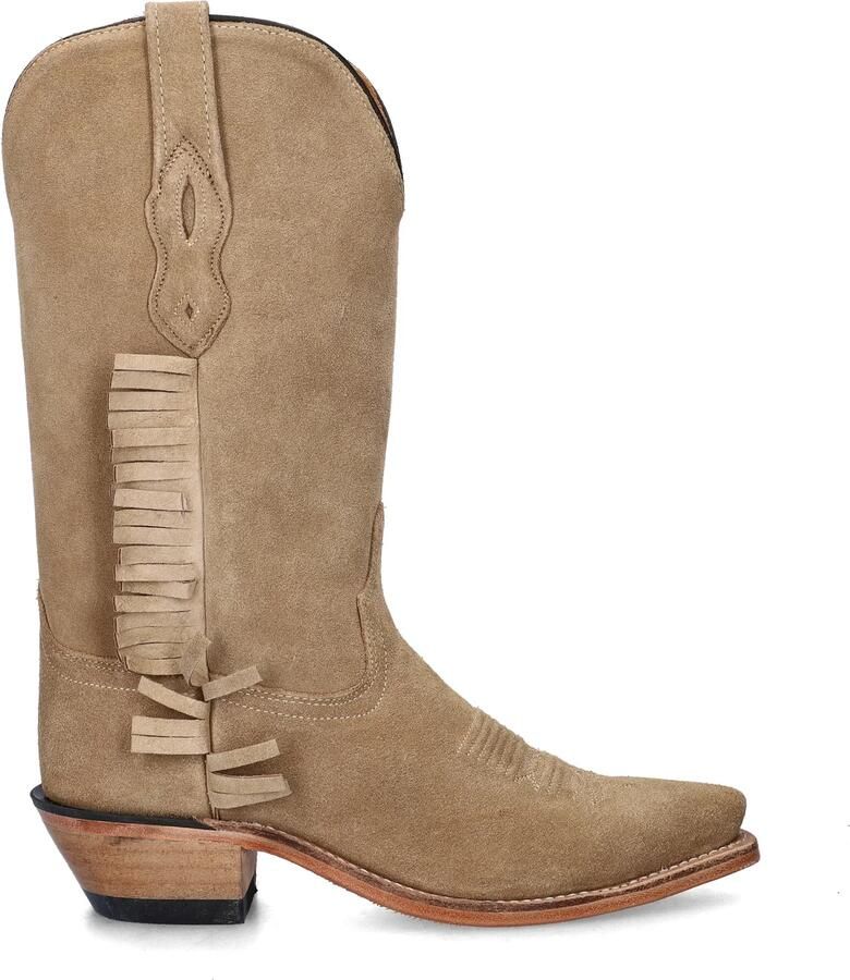 Bruin Tinten Ruffle Sand Women Cowboylaarzen Western Laarzen Dames Beige - Foto 5