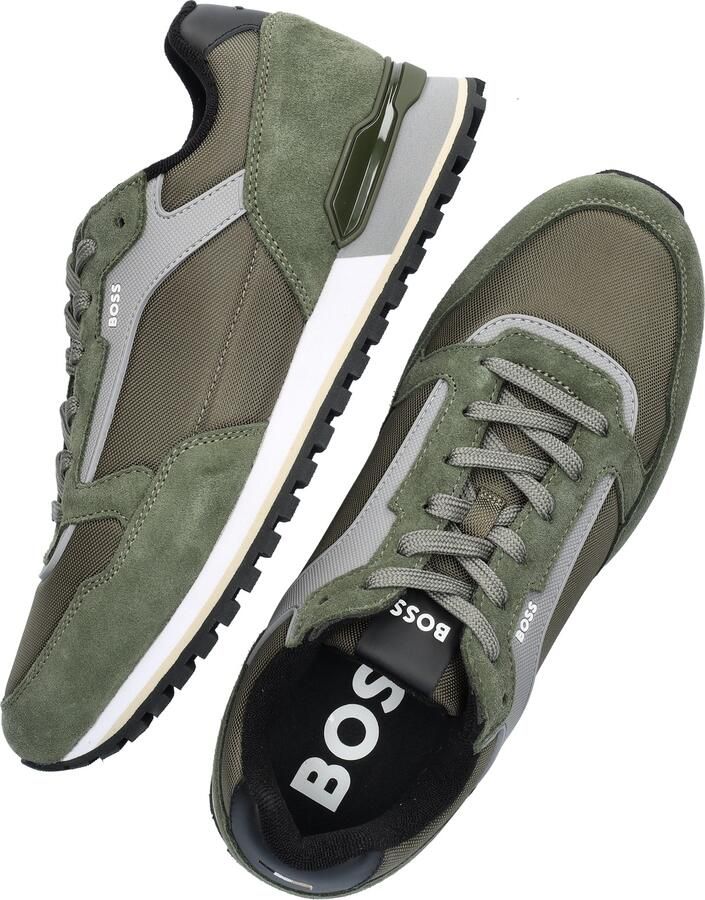 BOSS Lage Sneakers Heren Parkour-l_runn Maat: 41 Materiaal: Suède Kleur: Groen - Foto 3