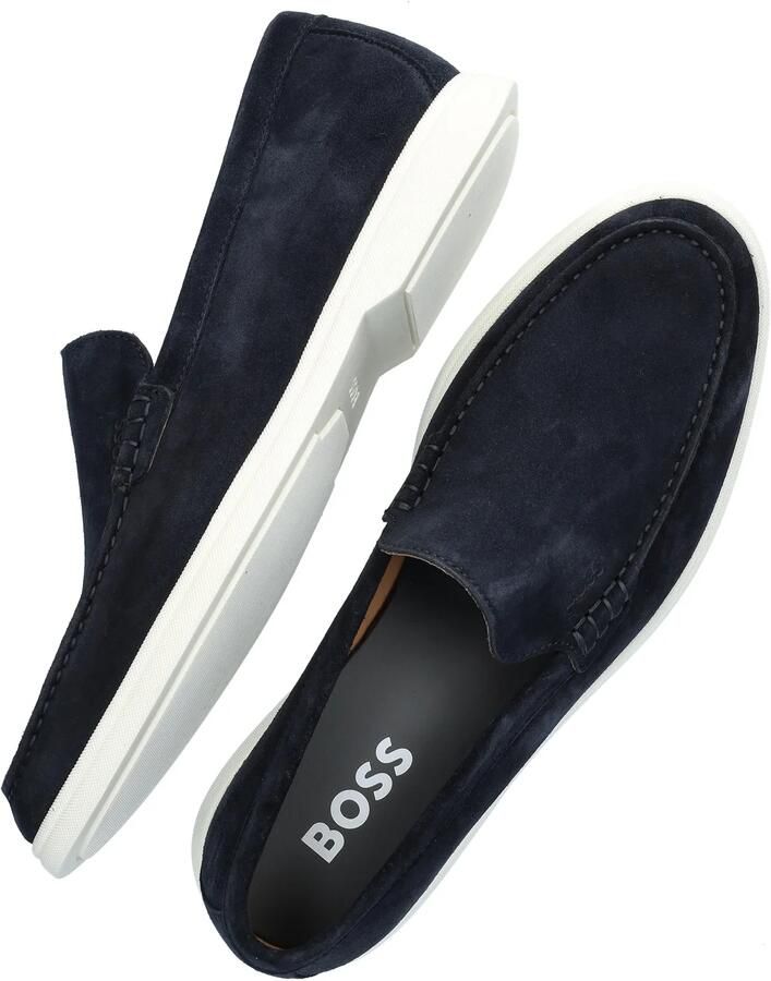 Hugo Boss InstapSchoen Blauw Mannen Lente Zomer Collectie Suède - Foto 5