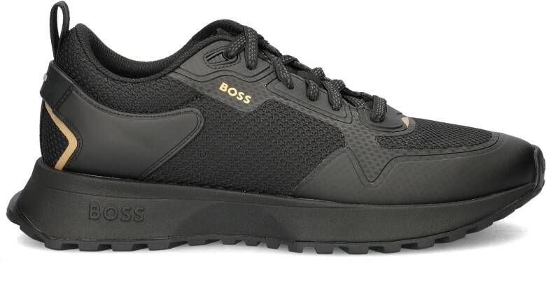 BOSS Lage Sneakers Heren Jonah Runn Maat: 41 Materiaal: Leer Kleur: Zwart - Foto 3