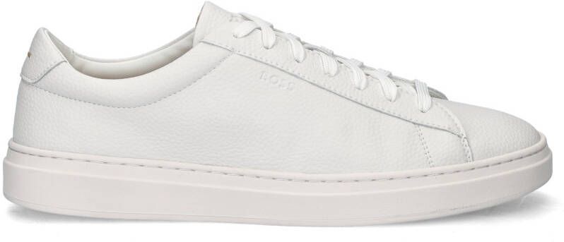 Boss Lage sneakers van generfd rundleer - Foto 3