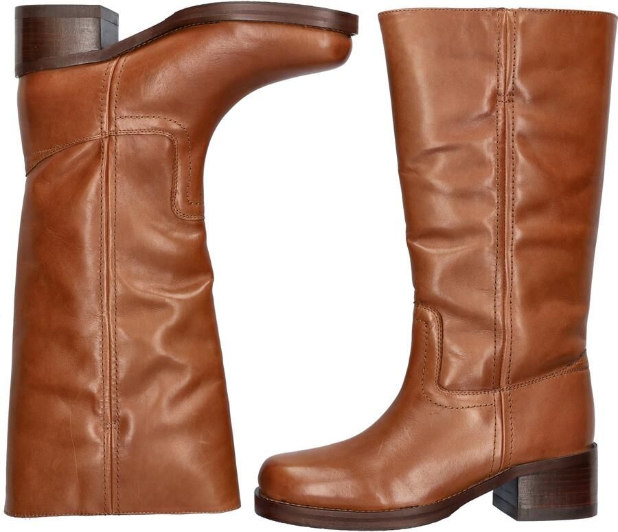 Bronx Stijlvolle Rimpels Laarzen Brown Dames - Foto 7