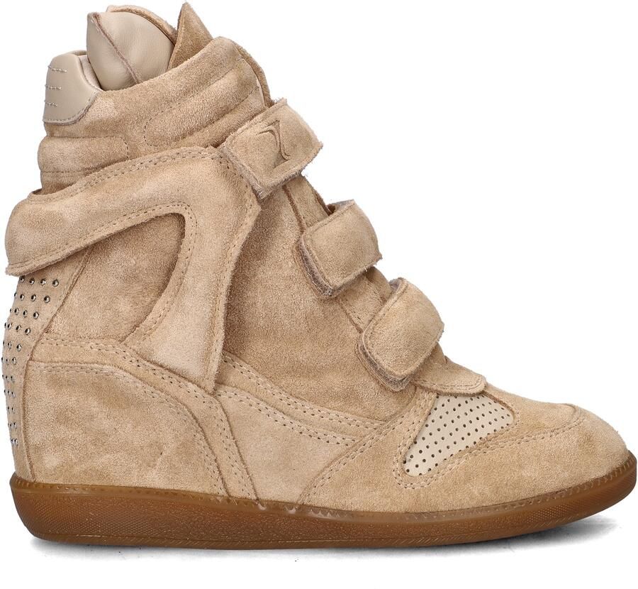 Bronx dames sneaker sleehak Jae-yy triple strap suede beige - Foto 8