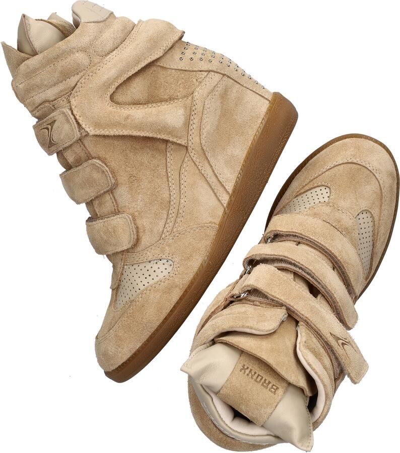 Bronx dames sneaker sleehak Jae-yy triple strap suede beige - Foto 9