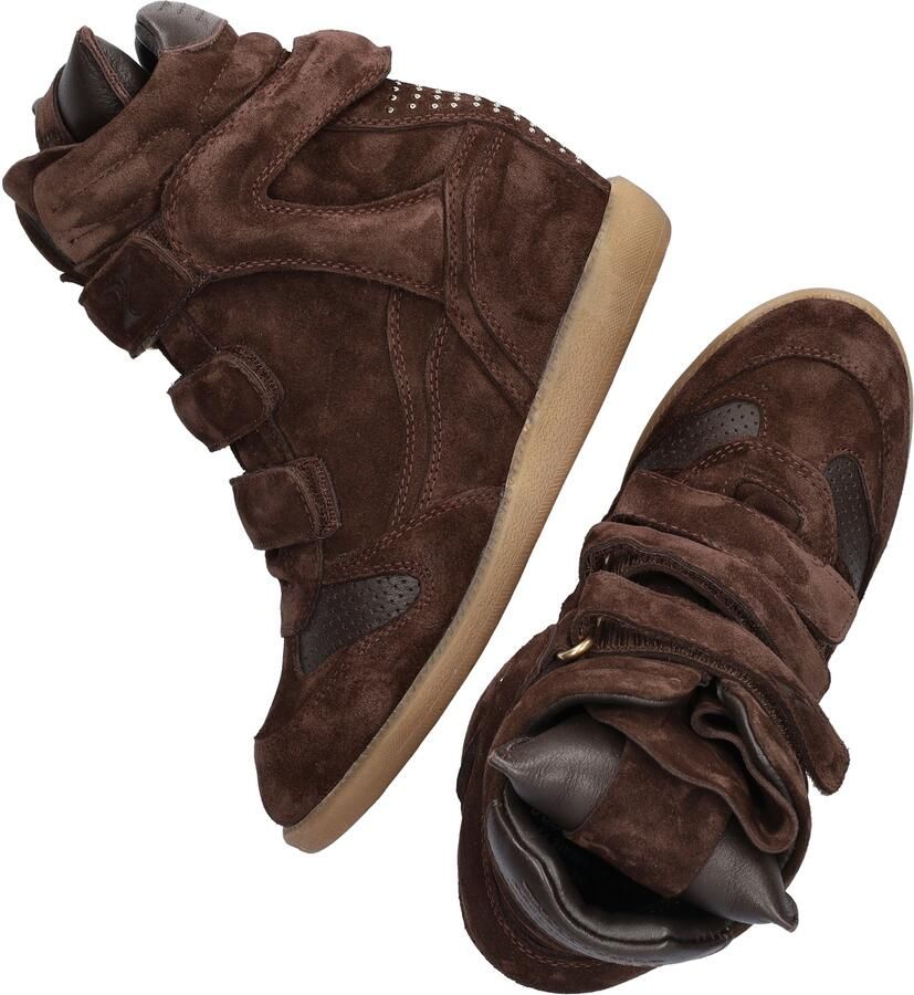 Bronx dames sneaker sleehak Jae-yy triple strap suede bruin - Foto 8