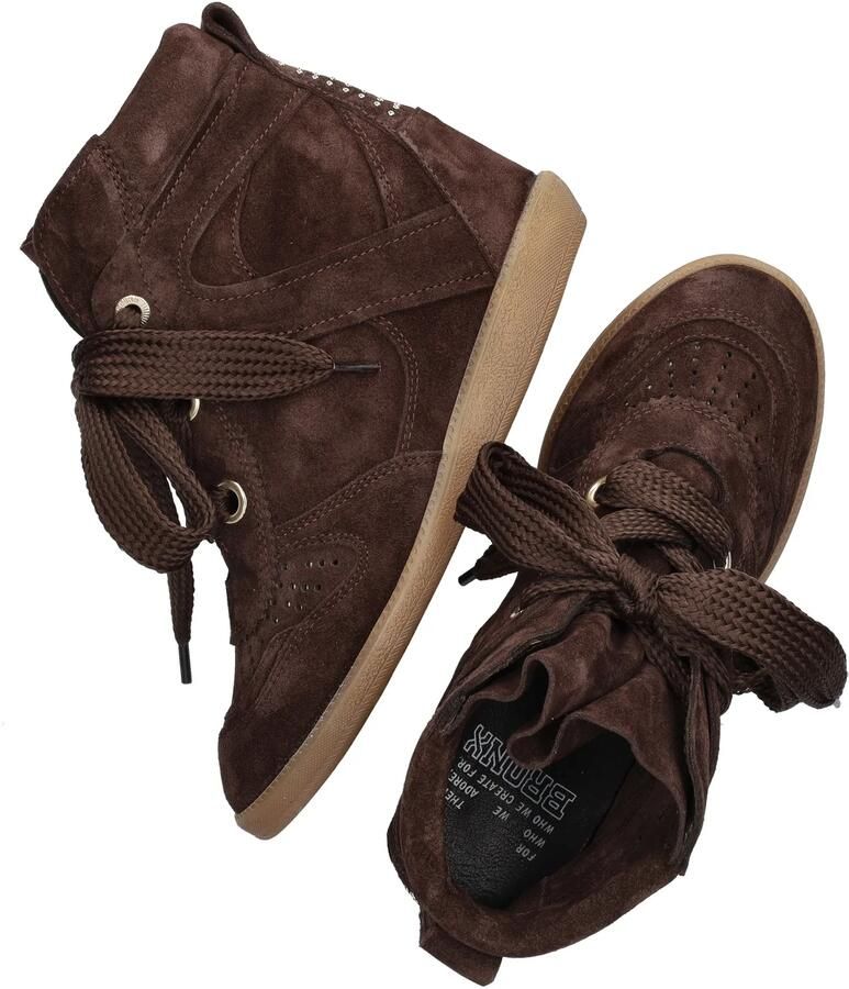 Bronx dames sneaker sleehak Jae-yy suede bruin - Foto 3