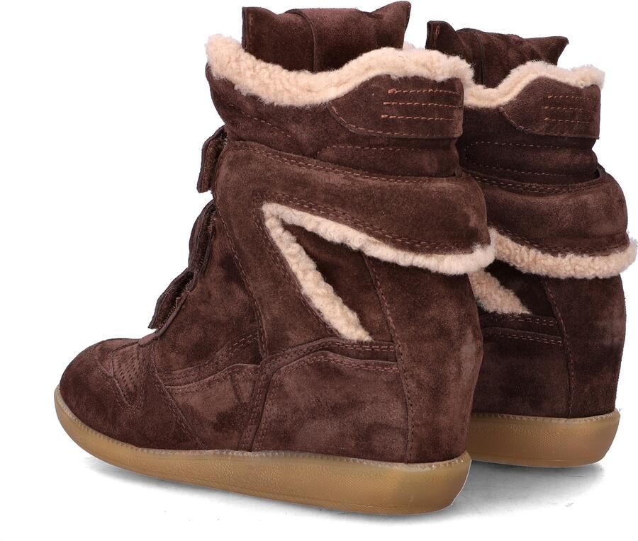 Bronx dames hoge sneaker Jaeyy Strap Fur suède bruin - Foto 6