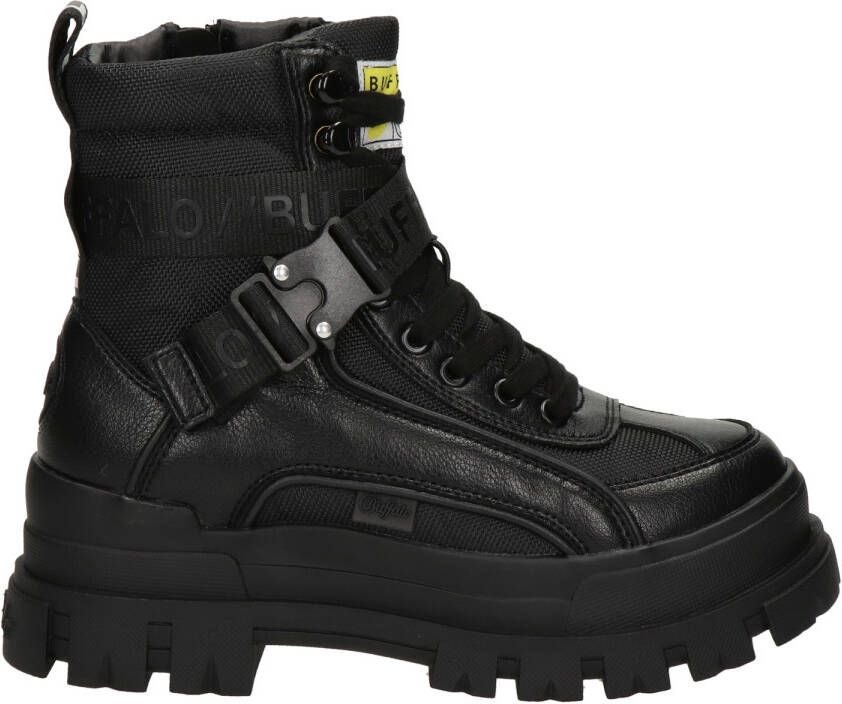 Buffalo Aspha Com 1 chunky veterboots zwart