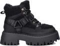 Buffalo Plateaulaarsjes Aspen Com Mid Warm Winterboots veterboots enkellaarsje met knuffelige warme voering - Zwart
