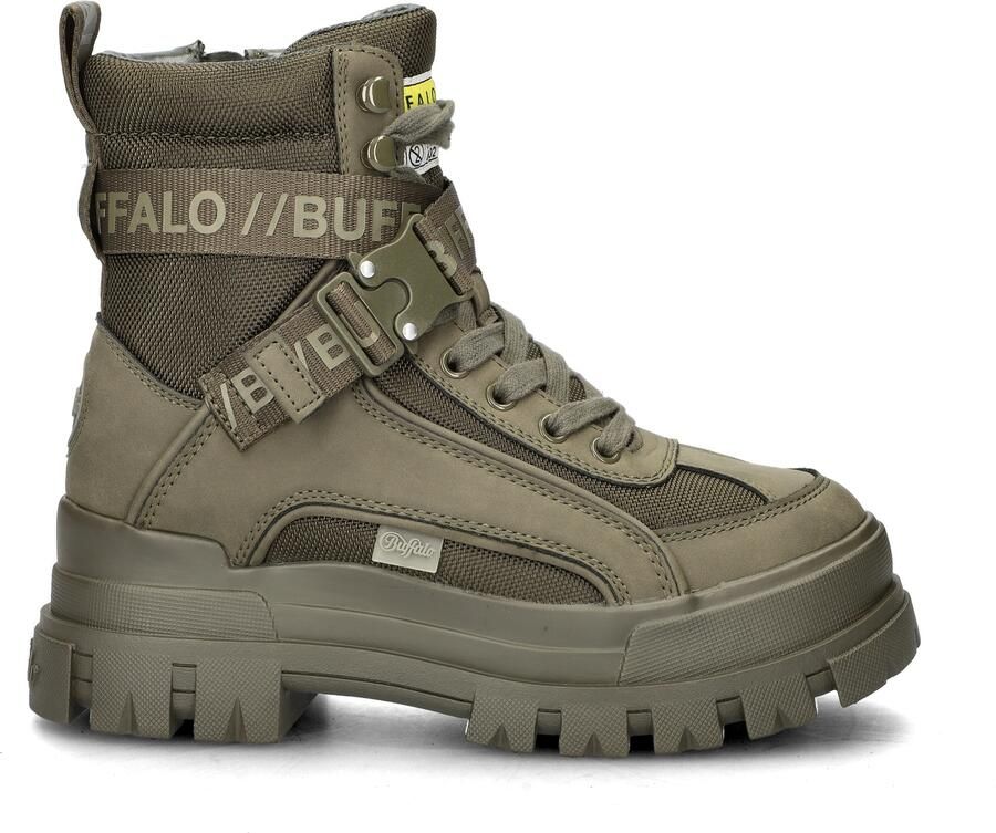 Buffalo Aspha Com1 Laceup Mid Fashion sneakers Schoenen khaki maat: 41 beschikbare maaten:36 37 38 39 40 41 - Foto 2