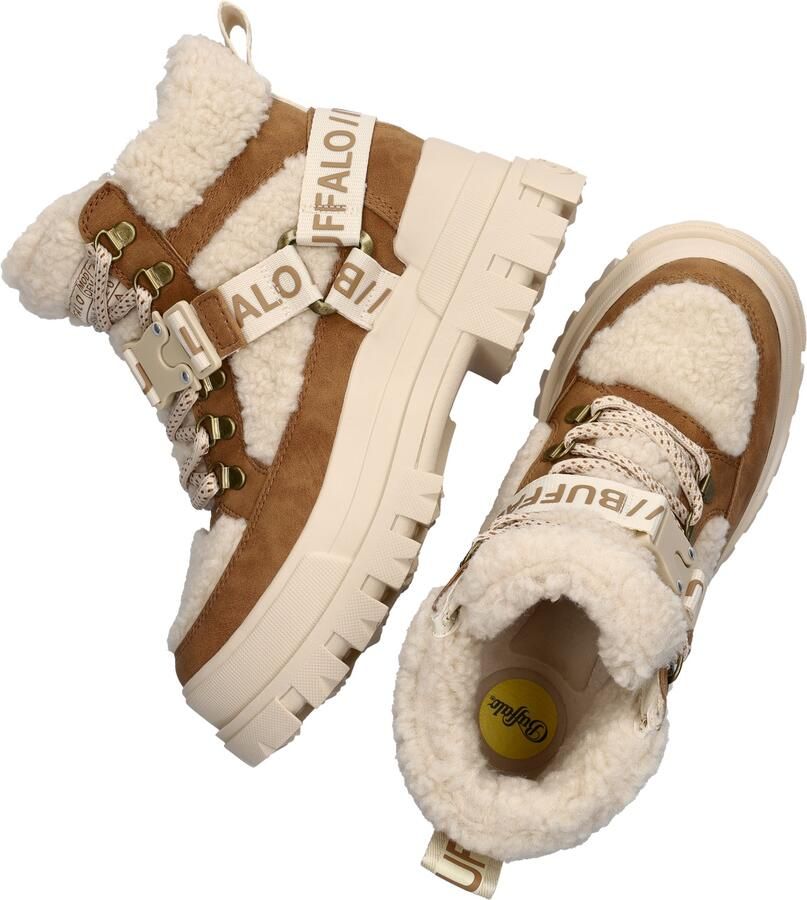 Buffalo Aspha Combat Mid Warm chunky teddy veterboots cognac - Foto 7
