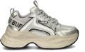 Buffalo Sneakers Baskets femme Para Vegan Nappa Mesh - Zilver