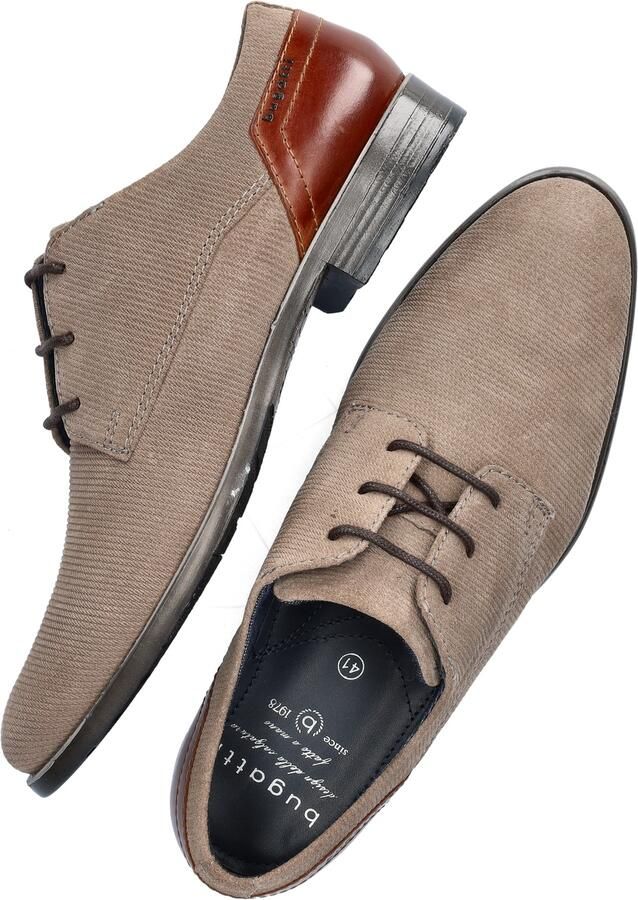Bugatti suède veterschoenen taupe cognac - Foto 5