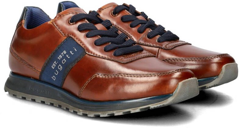 Bugatti leren sneakers cognac - Foto 3