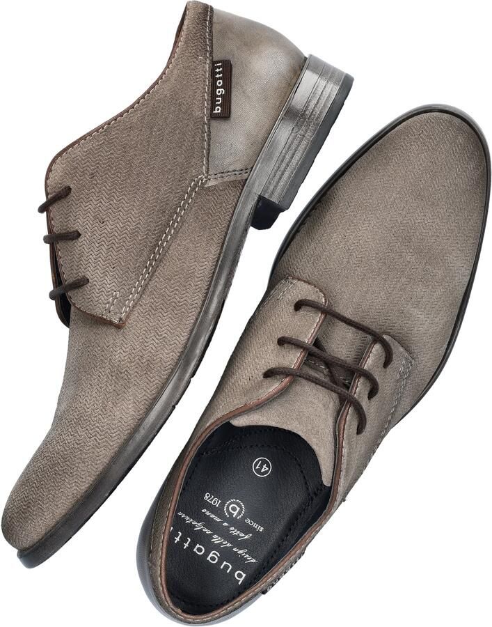 Bugatti suède veterschoenen taupe - Foto 4
