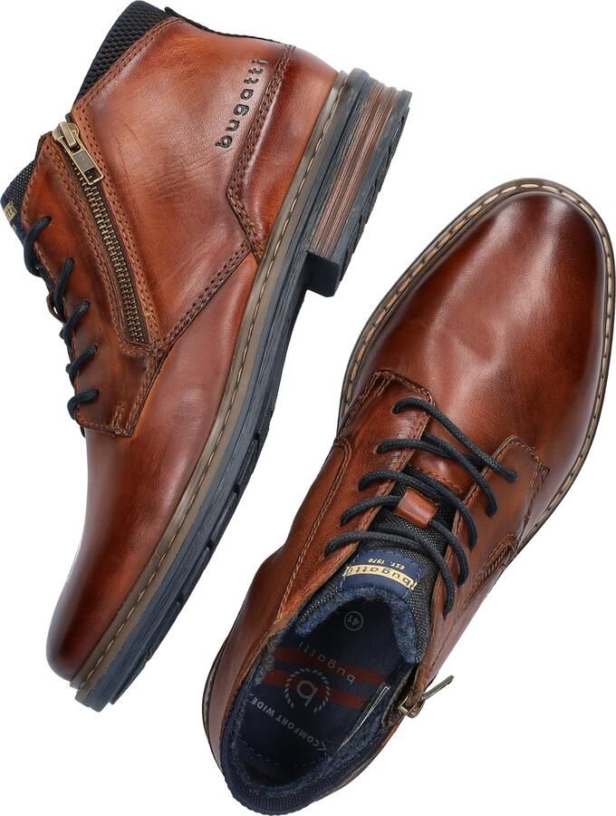 Bugatti leren veterboots cognac - Foto 4