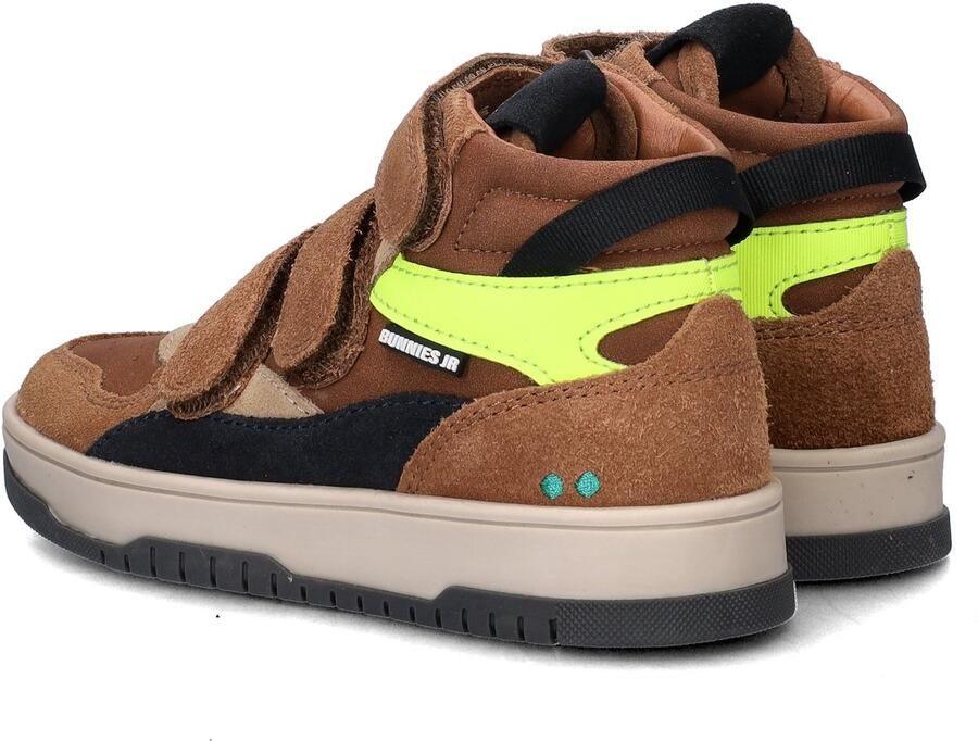 BunniesJR 225991-414 Jongens Hoge Sneakers Bruin Leer Klittenband Met Rits - Foto 7